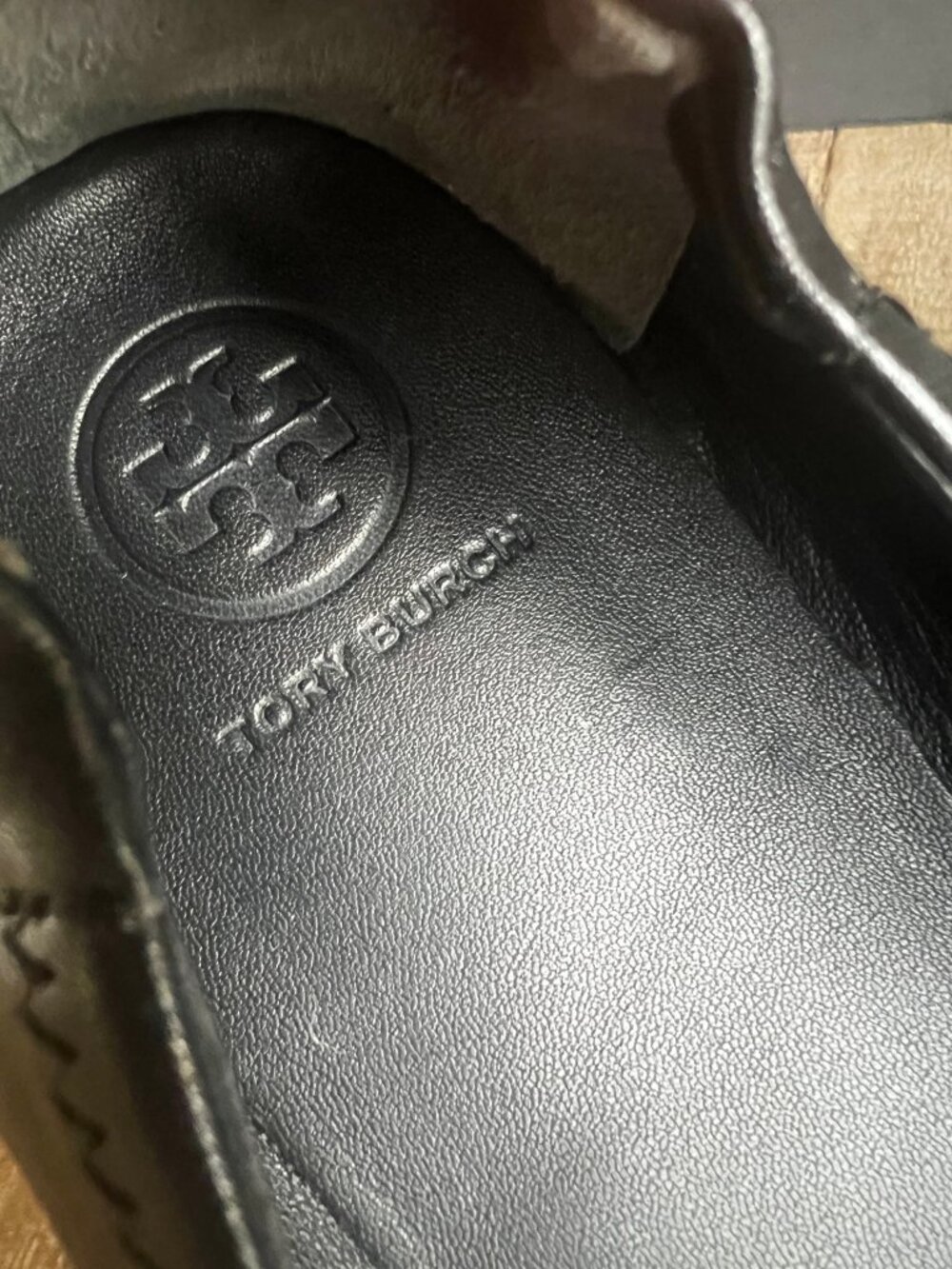 TORY BURCH Reva BLACK Travel Ballet Flats SIZE 9 - Picture 6 of 8